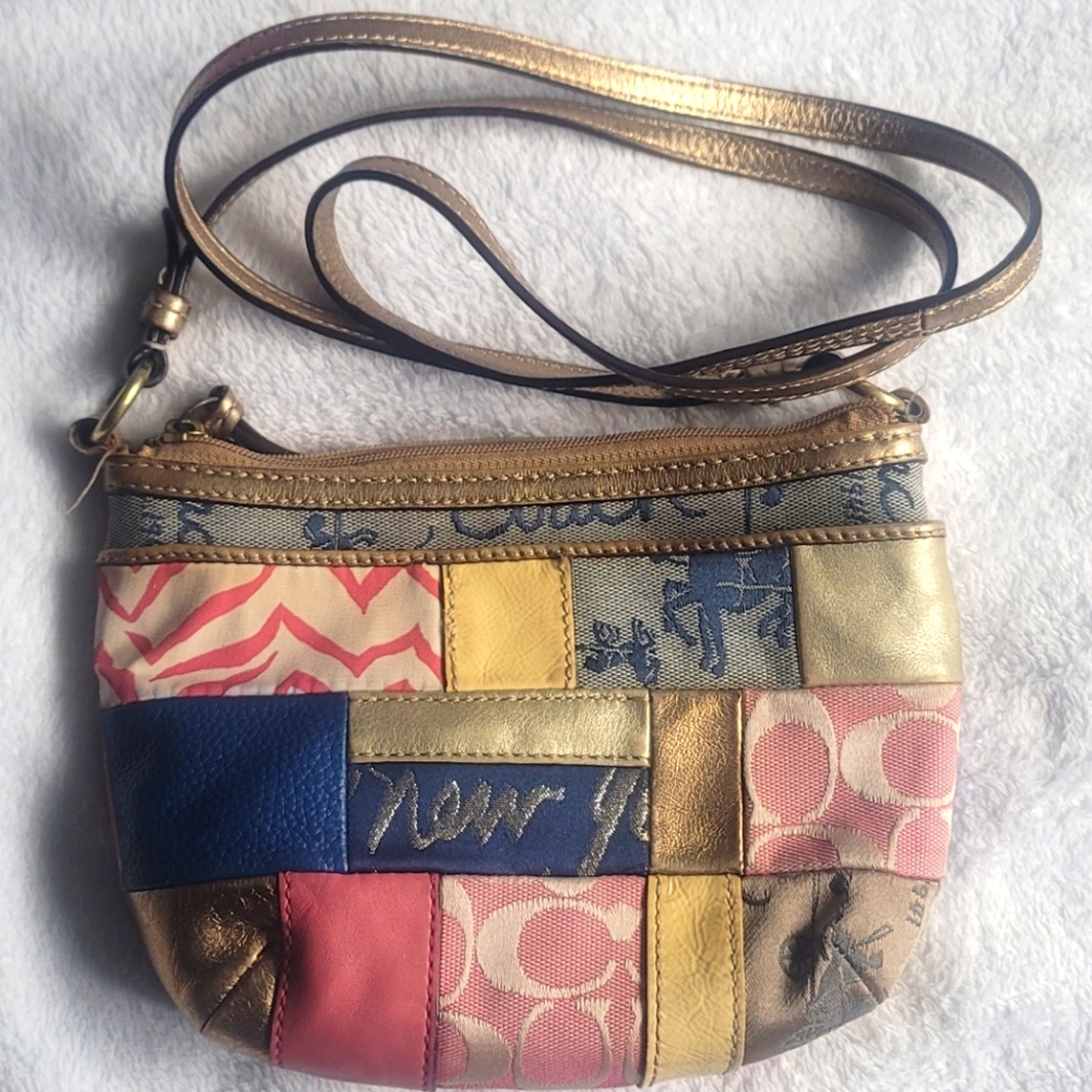 Coach Vintage Patchwork Crossbody Leather Purse